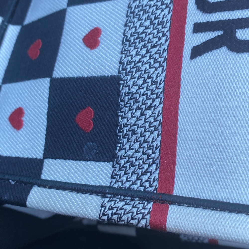 Rare 🖤❤️🤍Dior Book Tote medium Black &White Checkered - Picture 8 of 9